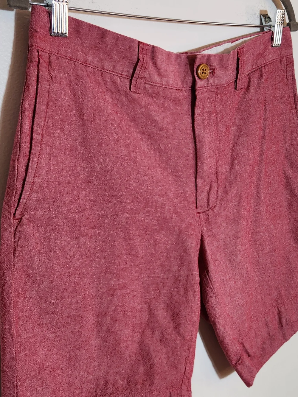 J. Crew Red Chambray Shorts Size 31